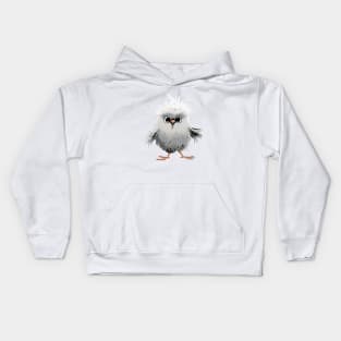 Cute cartoon silkie chicken Kids Hoodie